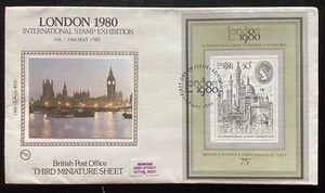 GB 1980 Londres 1980 M/S FDC, Benham Silk, Londres SW MATASELLOS ESPECIALES (AA397) - Imagen 1 de 2