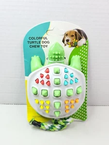 Dog Chew Toy Colorful Turtle Tooth Cleaning New - Picture 1 of 3