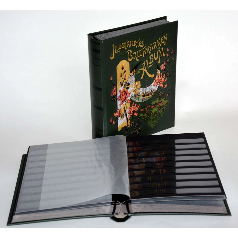 Briefmarkenalbum Einsteckalbum 60 schwarze Seiten Nostalgie-Album "Ambassador"