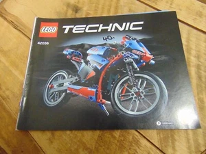 Lego 42036 Technic Street Motorcycle Instructions Booklet MANUAL ONLY 2015 - Picture 1 of 6