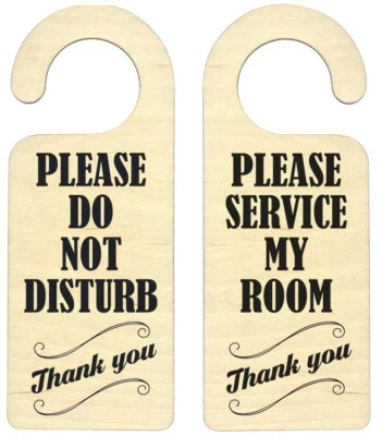 #1159 Do Not Disturb Door/Service My Room Sign Hotel Guest House Housekeeping - Image 1 of 4