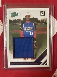 Camiseta usada Stanli Castillo 2019 Donruss Rated Prospect Rays - Imagen 1 de 2