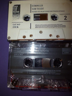 2 Music TAPES  'THE BEST OF THE INKSPOTS' & LIVE  GLENN MILLER 'SLOW FREIGHT' - Image 1 of 4