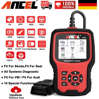 2024 Ancel VD700 Pro Profi KFZ Diagnosegerät Auto OBD2 Scanner EPB DPF Für VAG - Bild 1 von 4
