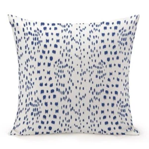 Brunschwig Fils Les Touches Blue and White Decorative Pillow Cover Throw Pill... - Picture 1 of 8