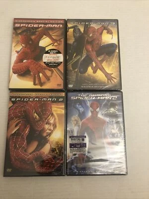 4 Spider-man DVDs, Spider-man, Spider-man 2, The Amazing Spider-man 2, Spider-.. - Image 1 of 4