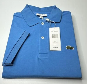 Nuevo con etiquetas Polo Lacoste para hombre 100 % algodón manga corta color azul envío gratuito - Imagen 1 de 4