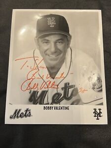 New York Mets Manager Bobby Valentine Signed 8x10 Auto
