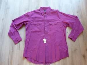 Vintage WRANGLER Western Cowboy Shirt Mens 17.5-36 Cut X-Long Tails USA Made NWT - Picture 1 of 13