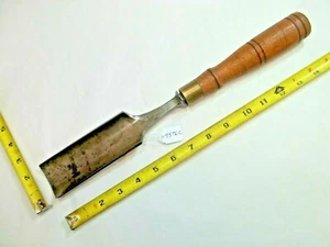 Gouge, Vintage PITT CO. 1-7/8" Wide Woodworker's Gouge, 5" Long Blade, 15" Long - Picture 1 of 8