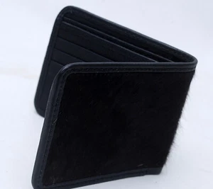 Cow hide Leather Men/Gent Purse Luxury HAIR ON Leather Card Holder Wallet-74 - Picture 1 of 3