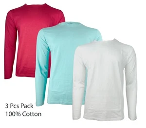 Camiseta Hombre Algodón Manga Completa Multi Pack (3 Piezas) Muy Cómoda para Invierno - Imagen 1 de 7
