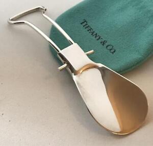 Tiffany&Co. Foldable Shoehorn Silver Logo Engraved Limited Collection Vintage 