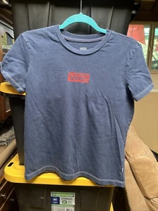 Vans Navy Blue Shirt Size Small Kids Size Or Adult XS - Picture 1 of 4