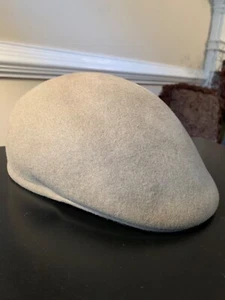 Vintage Country Gentlemen Wool Beige Mens Large Cabbie Newsboy Golf Cap - Picture 1 of 2