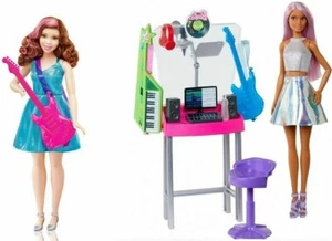 Barbie Fashionistas Career Pop star Dolls with music studio set. Extra Dresses - Picture 1 of 7