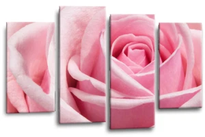 Floral Wall Art Pink Living Room Bedroom Framed Canvas Picture Ready to Hang - Picture 1 of 5