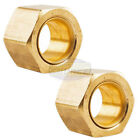 2 Pack 3/8&quot; Compression Nut &amp; Ferrule Combo for 3/8&quot; OD Tube Brass Sleeve Nut