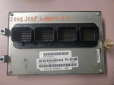 Jeep Liberty 2008 3,7 L/Wrangler 3,8 L motor automático computadora P05094776AI/776AH Foto 1 de 3