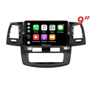 9" Wireless CarPlay Android Auto Nakamichi BT For Toyota Hilux 2005-2014 Auto AC - Picture 1 of 3