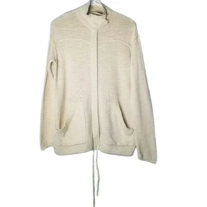 Michael Stars Damen XS Beige Baumwolle Strickjacke Pullover Taschen Kordelzug - Bild 1 von 13