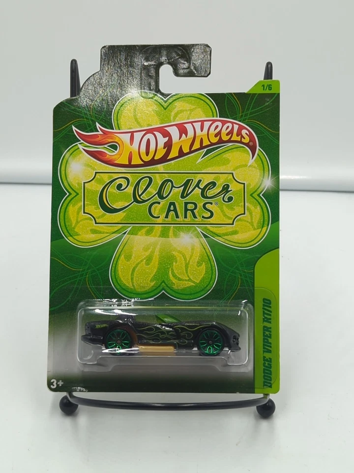 Hot Wheels Clover Cars Dodge Viper RT/10 2012 negro 1/6 gran tarjeta Día de Patricio Foto 1 de 2