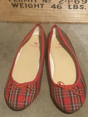 Crewcuts J. Sapatilhas xadrez de férias infantis para meninas tamanho 3, Natal - Imagem 1 de 4