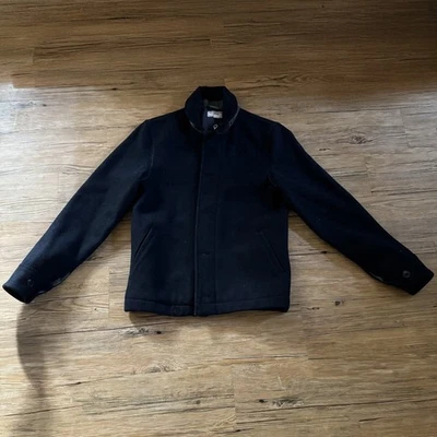 J Crew Wallace & Barnes Mens N1 Deck Jacket Black 100% Wool Skiff XS X Small - Image 1 of 4