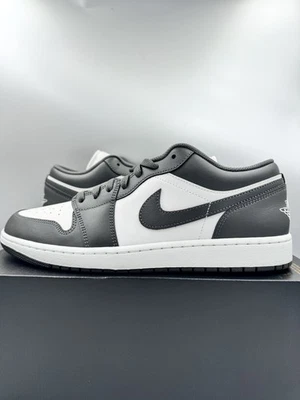 Nike Air Jordan 1 Bajo Hierro Gris Blanco NBY NUEVO Talla 12 Foto 1 de 4