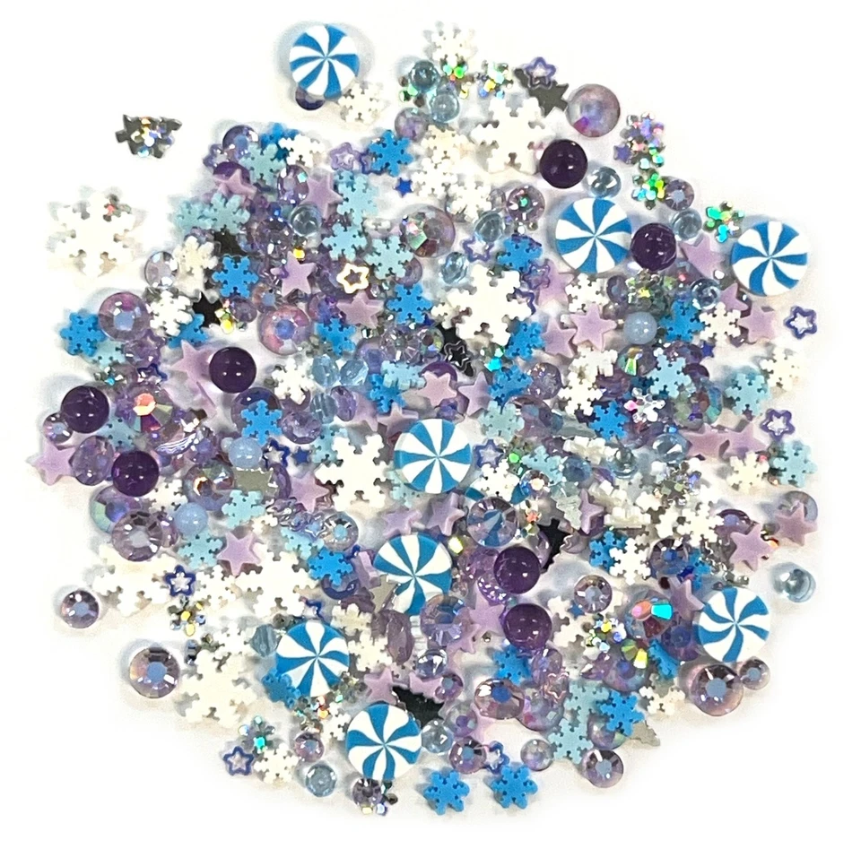 6 Pack - Buttons Galore Mix Upz Craft Embellishments 10g-Snow Swirl - MIXUPZ-1GF - Image 1 of 1