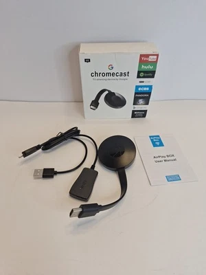Google CHROMECAST 2nd Generation TV Streaming Device Movies Television Movie - Image 1 of 4