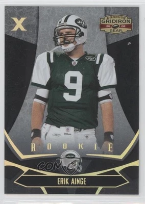 2008 Donruss Gridiron Gear Rookie Gold X's /100 Erik Ainge #130 Rookie RC - Image 1 of 2