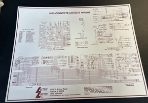 1980 Corvette Laminated Chassis Wiring Harness Diagram LectricLimited - Picture 1 of 2