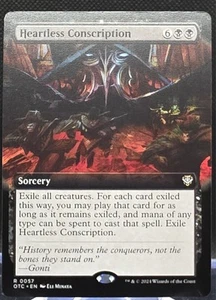 Heartless Conscription #57 Outlaws of Thunder Junction Extended Art Reg. Selten - Bild 1 von 2