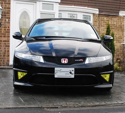  Honda Civic Fog light covers fog light protectors FN2/FK3 etc ( YELLOW TINT ) - Image 1 of 4