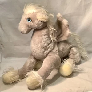 Vintage 1979 Russ Berrie Gray Floppy Leg Blue Eyed Pegasus Plush 16" - Picture 1 of 1
