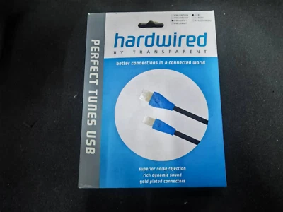 NOS Transparent Hardwired HW-USB A to B Digital Cable in 3ft, Made in USA - Image 1 of 4