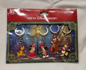 Christmas Mickey Keychain Set Tokyo Disney 2023 (Mickey, Minnie, Donald, Goofy+) - Bild 1 von 2