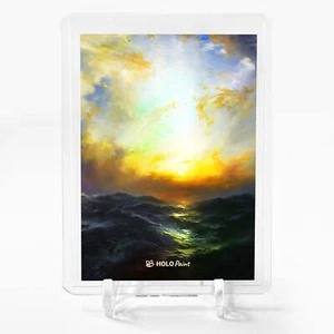 SUNSET AT SEA Thomas Moran Painting Card 2023 GleeBeeCo Holographic #SNTH - Picture 1 of 2