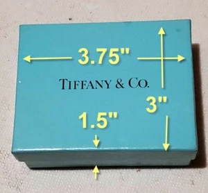 Tiffany & Co Box blau Geschenkbox leer, 3,75” x 3” x 1,5” - zur Wiederverwendung gebraucht - Bild 1 von 3