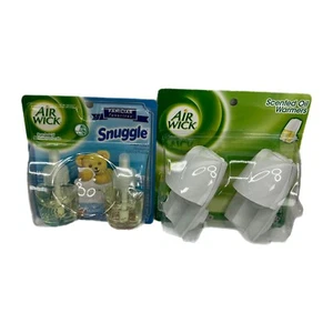 Air Wick Scented Oil Warmers & Refills 2 Count Snuggle Fresh Linen Plug-In NIP - Picture 1 of 6