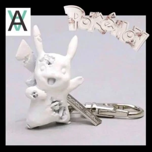 Daniel Arsham x Pokemon Crystalized Figure Pikachu Keychain Light Gray 2G New - Picture 1 of 6