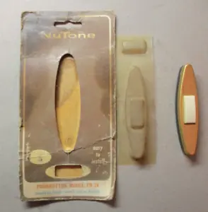 Nutone Gold Tone Aluminum & Bakelite Push Bar Button Door Bell MCM Vintage 1950s - Picture 1 of 6