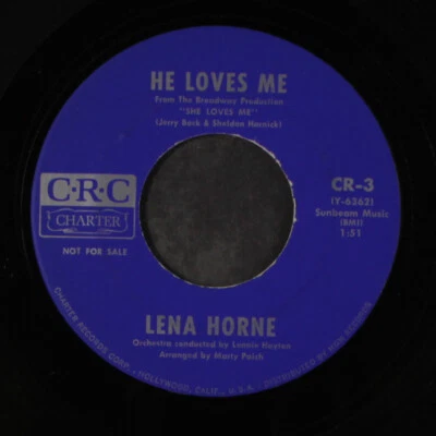 LENA HORNE: he loves me / why was i born CRC CHARTER 7" Single 45 RPM - Image 1 of 2