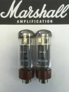 EL34 MARSHALL ORIGINAL SPARE VALVE/TUBE MATCHED PAIR (2PCS) - Picture 1 of 1