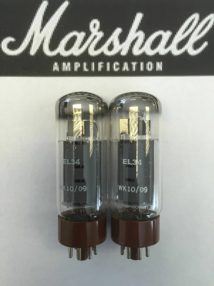 EL34 MARSHALL ORIGINAL SPARE VALVE TUBE MATCHED PAIR (2PCS) - Image 1 of 1