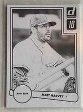 2016 Panini Donruss 1982 Design Test Proof Black /25 Matt Harvey #D82-17