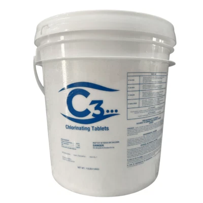 C3-10lb Chlorine Tablets, 3 Inch | Swimming Pool & Spa Chlorine Tablets | Long-L