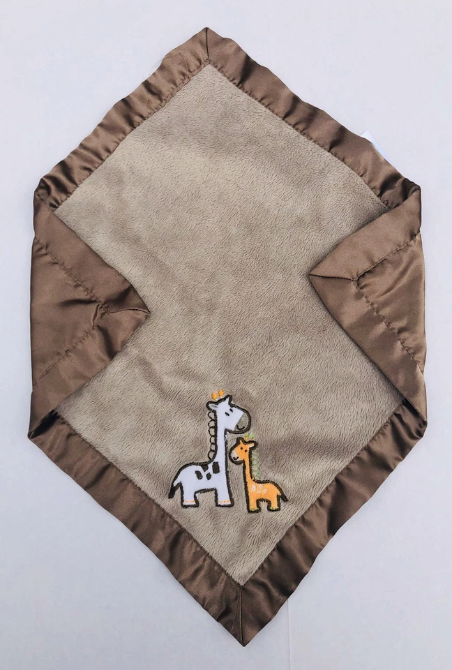 MANTA DE SEGURIDAD SATINADA JIRAFA MARRÓN TOSTADO DIFÍCIL DE ENCONTRAR PEQUEÑAS MARAVILLAS LOVEY L1 Foto 1 de 1