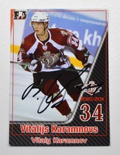 2010-11 KHL Dinamo Riga #25 Vitaly Karamnov Autograph (ver.2)